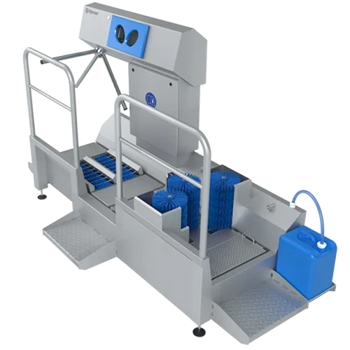 Sole cleaning, hand disinfection and shaft cleaning